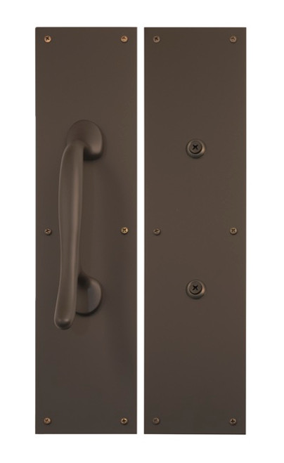 Antimicrobial Push & Pull Plate Set, 4in x 16in, Oil-rubbed Bronze PC