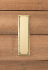 Academy Push Plate 3-1/8in x 12in, Polished Brass