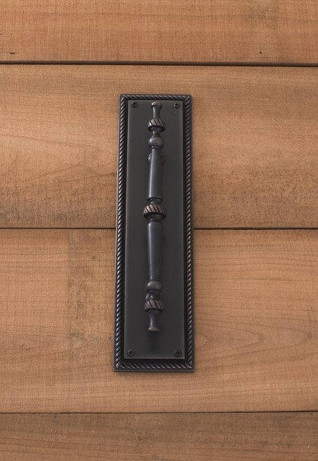 Academy Pull Plate 3-1/8in x 12in, Oil Rubbed Bronze