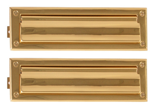 Mail Slot - 3-5/8in x 13in - Polished Brass